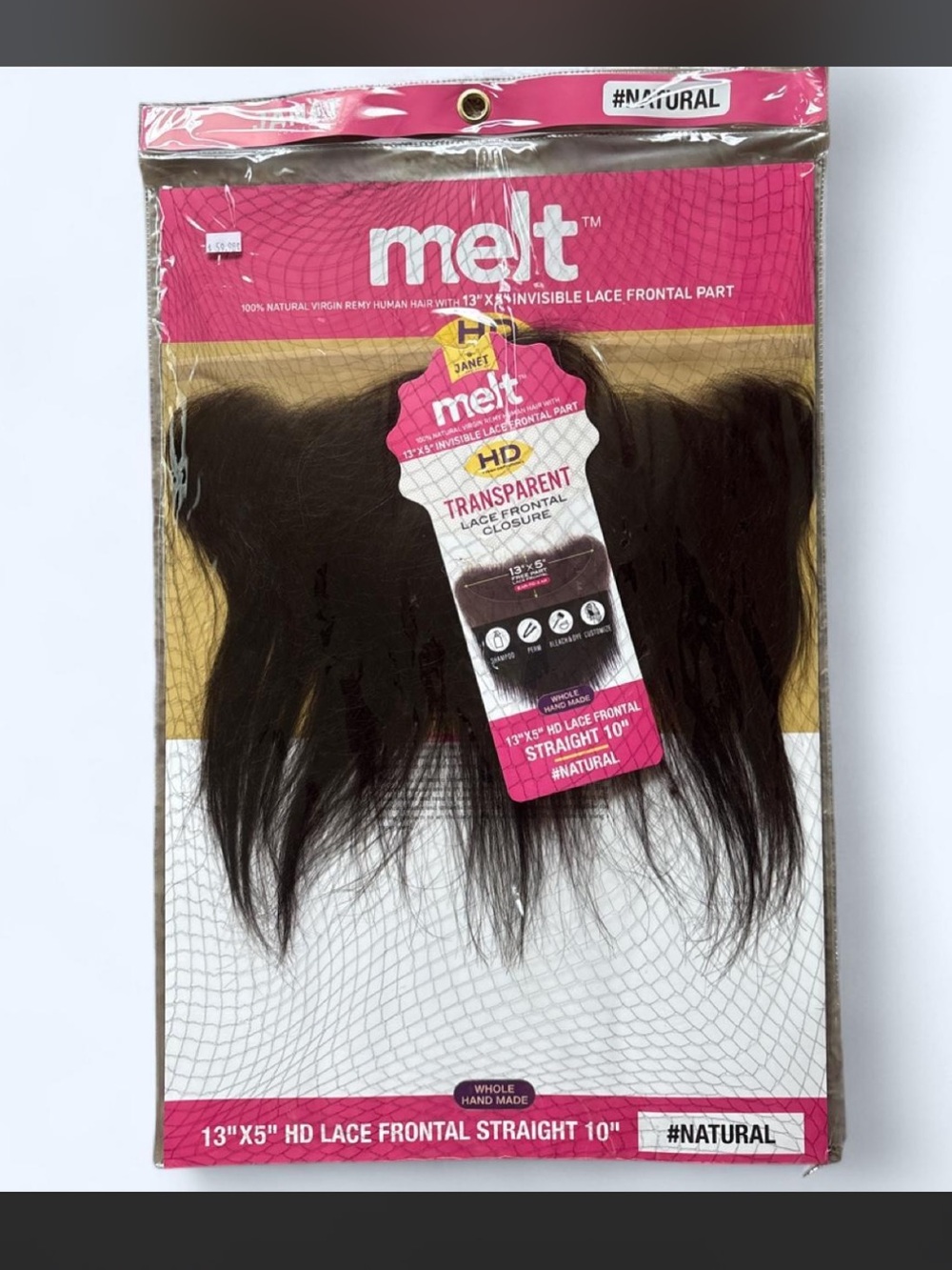 13"x5" HD Lace Frontal Straight 10" - Natural Brown